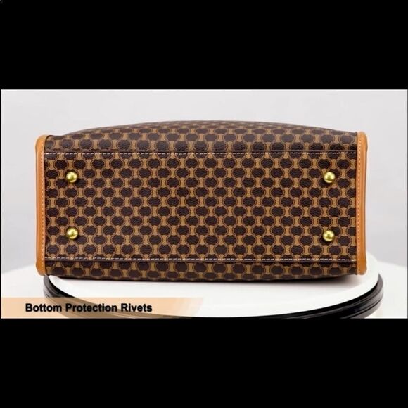 Women’s PU Leather Vintage Tote Handbag New Satchel Purse - Picture 6 of 14